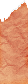 Orange Crumpled Tape with One Edge Ripped at an Angle